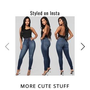 Fashion nova high waisted luxe jeans size 3